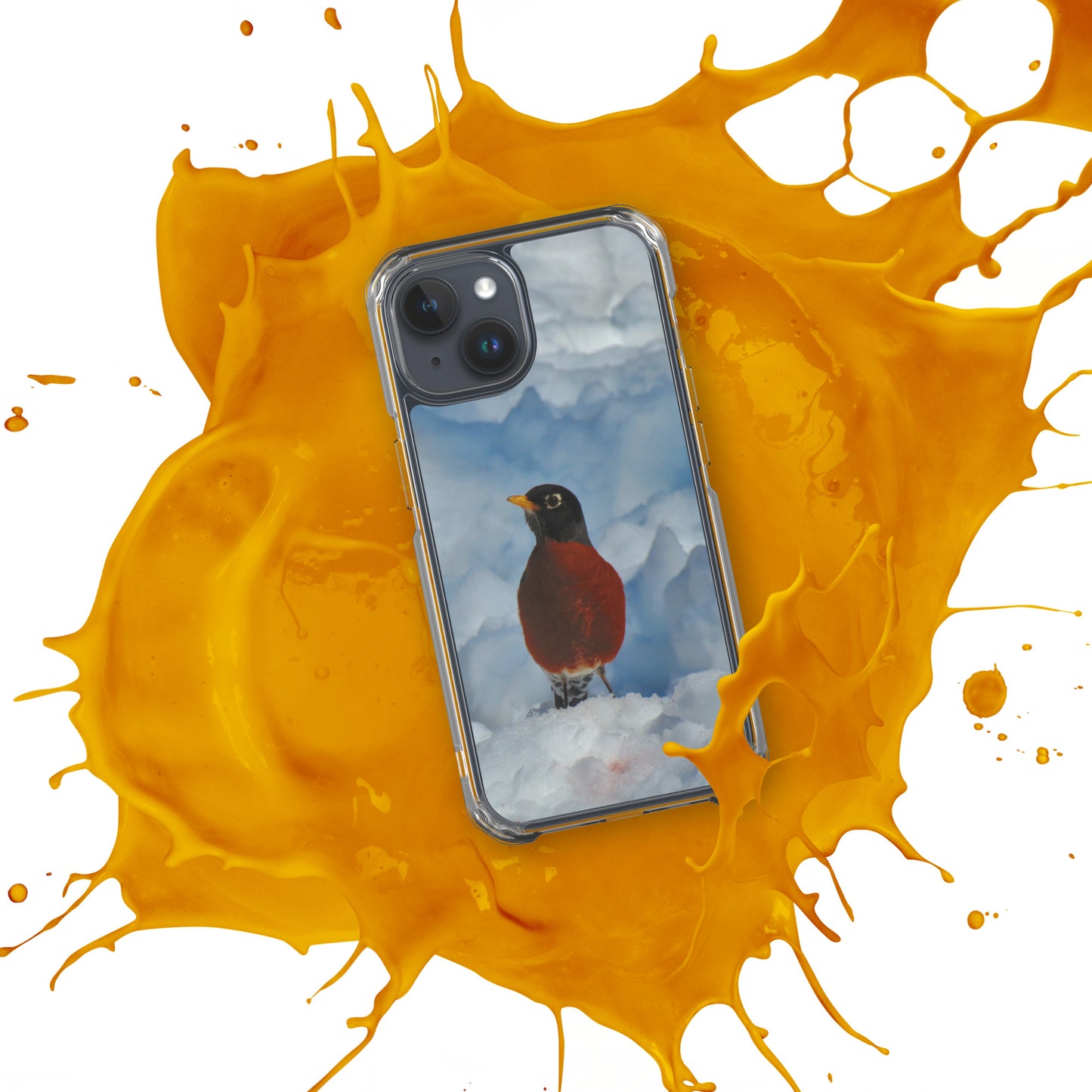 Coque transparente pour iPhone® - Winter Robin
