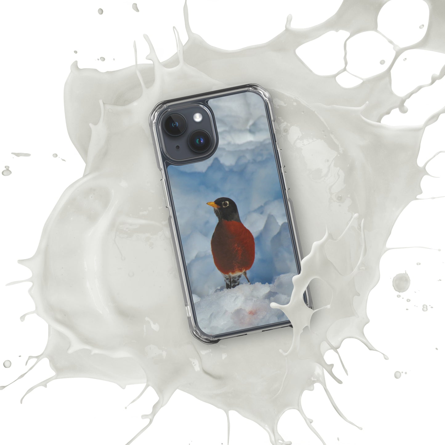 Coque transparente pour iPhone® - Winter Robin