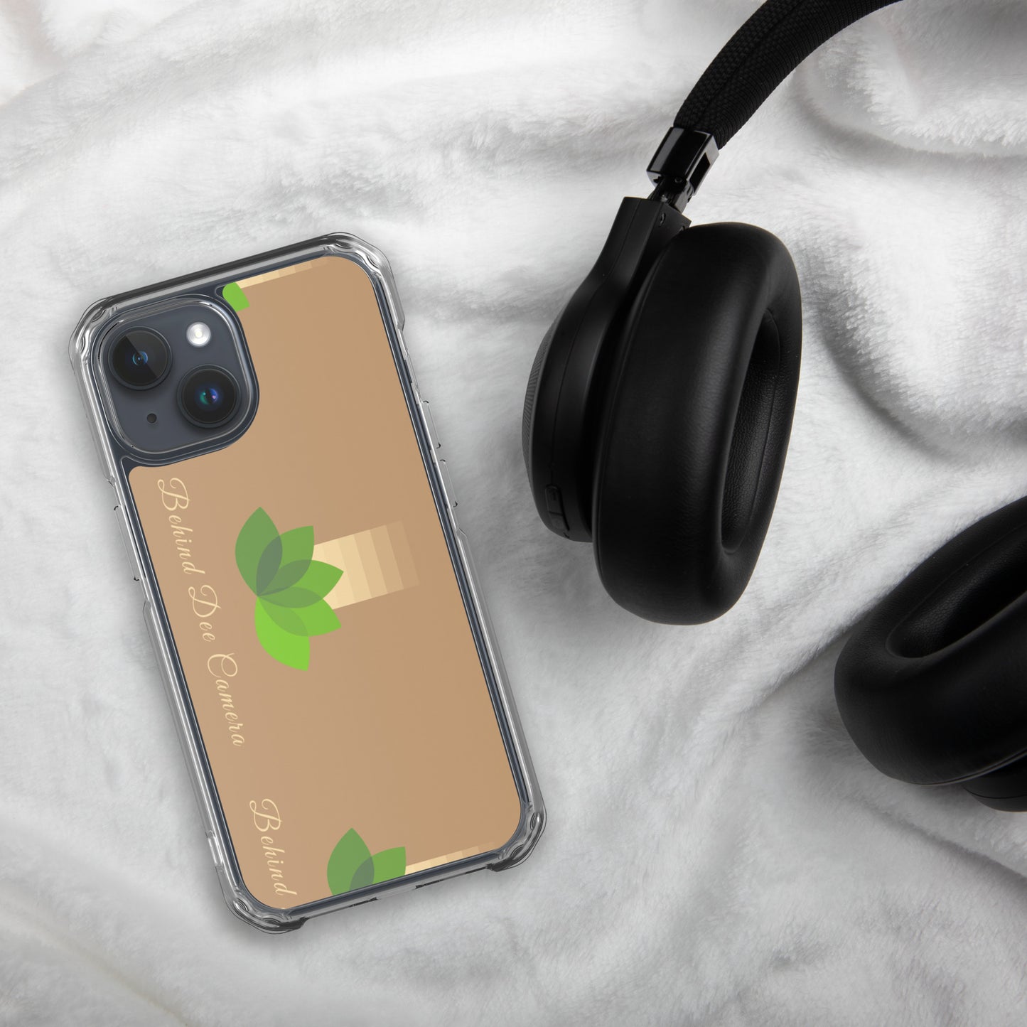 Clear Case for iPhone® - Behind Dee Camera® logo (background)