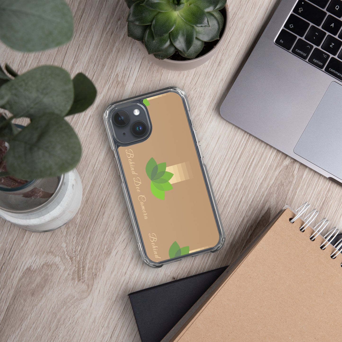 Clear Case for iPhone® - Behind Dee Camera® logo (background)
