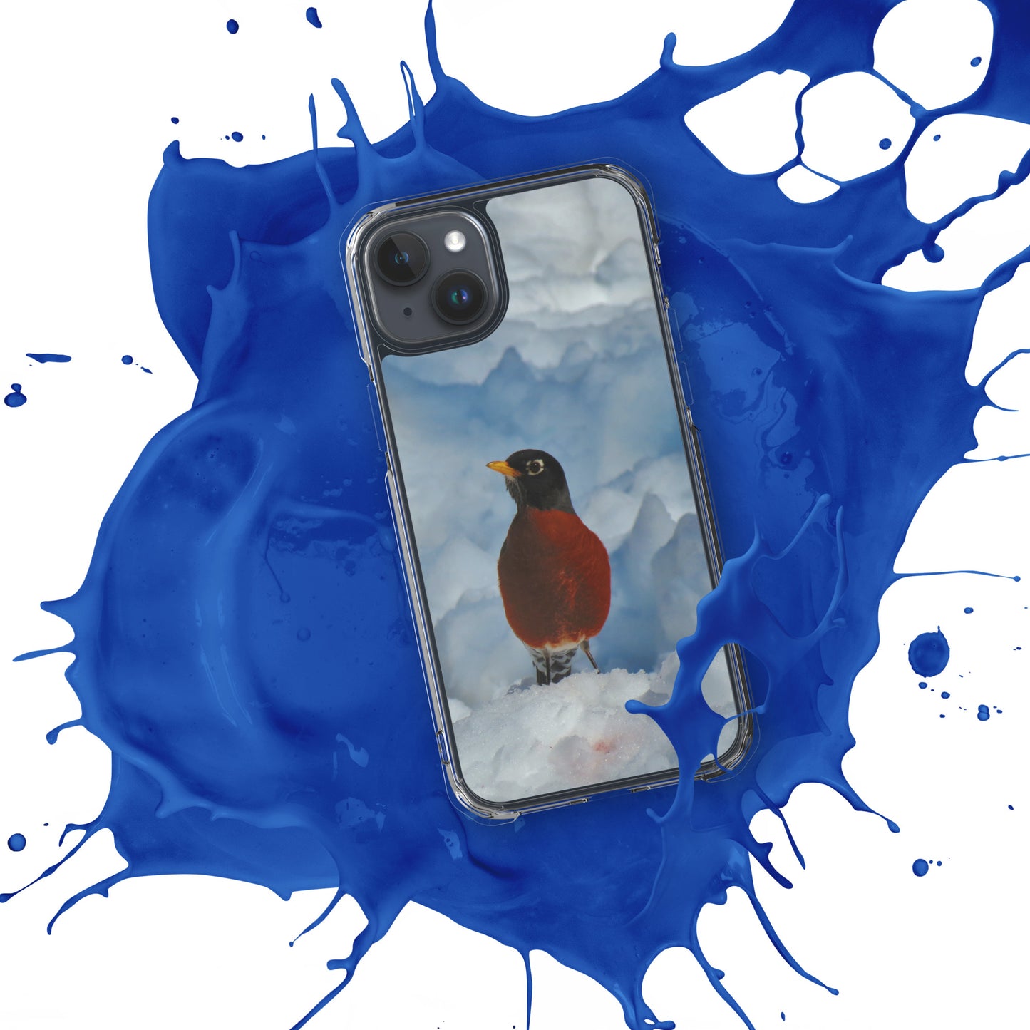 Coque transparente pour iPhone® - Winter Robin