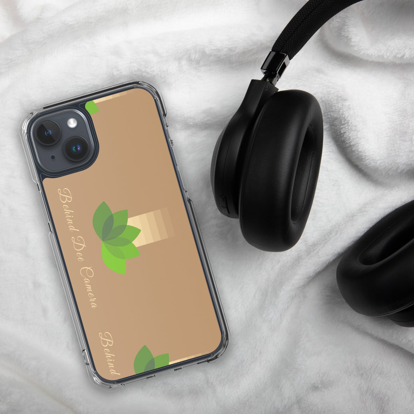 Clear Case for iPhone® - Behind Dee Camera® logo (background)
