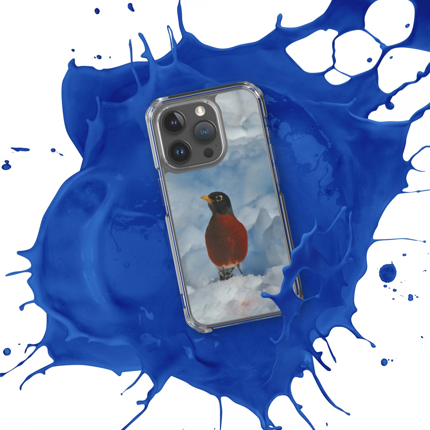 Coque transparente pour iPhone® - Winter Robin