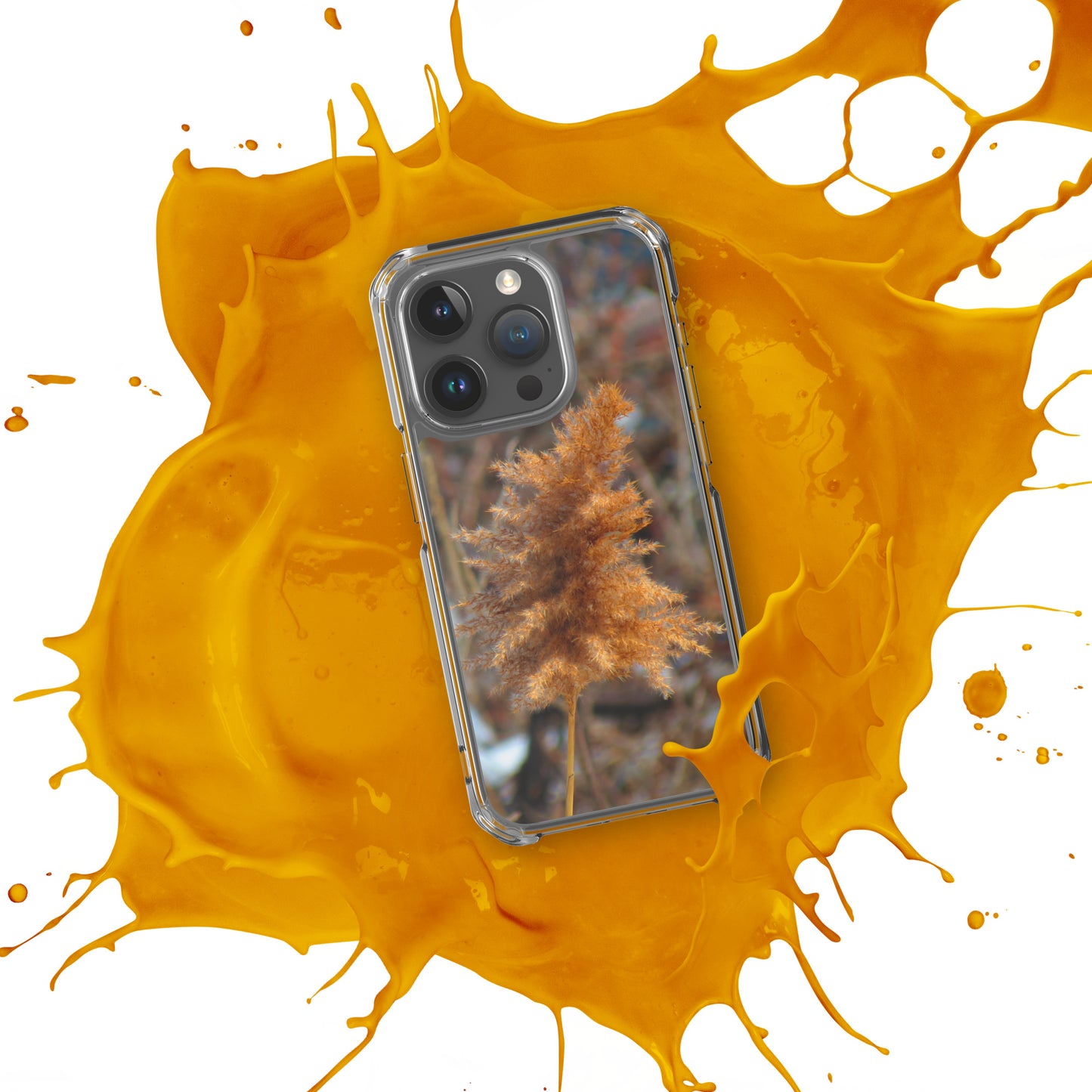 Coque transparente pour iPhone® - Feuillage d'hiver