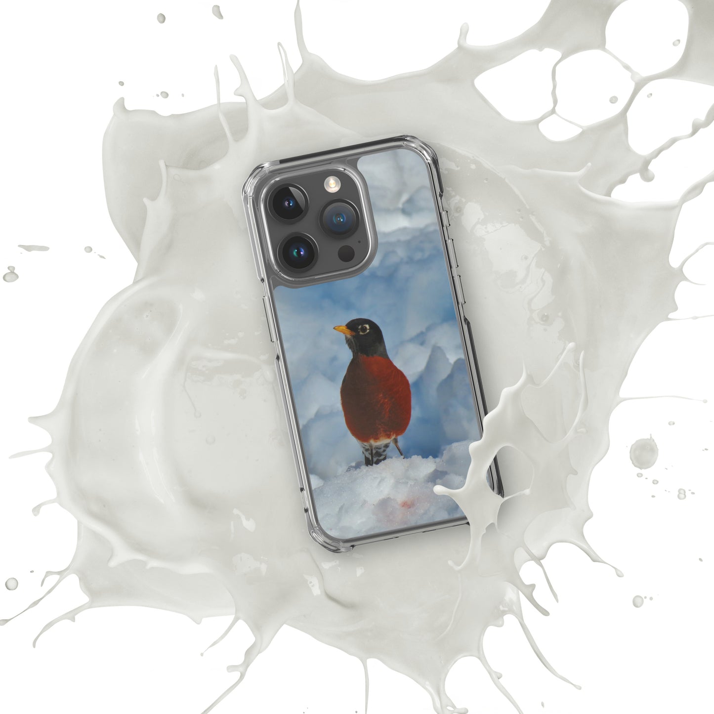 Coque transparente pour iPhone® - Winter Robin