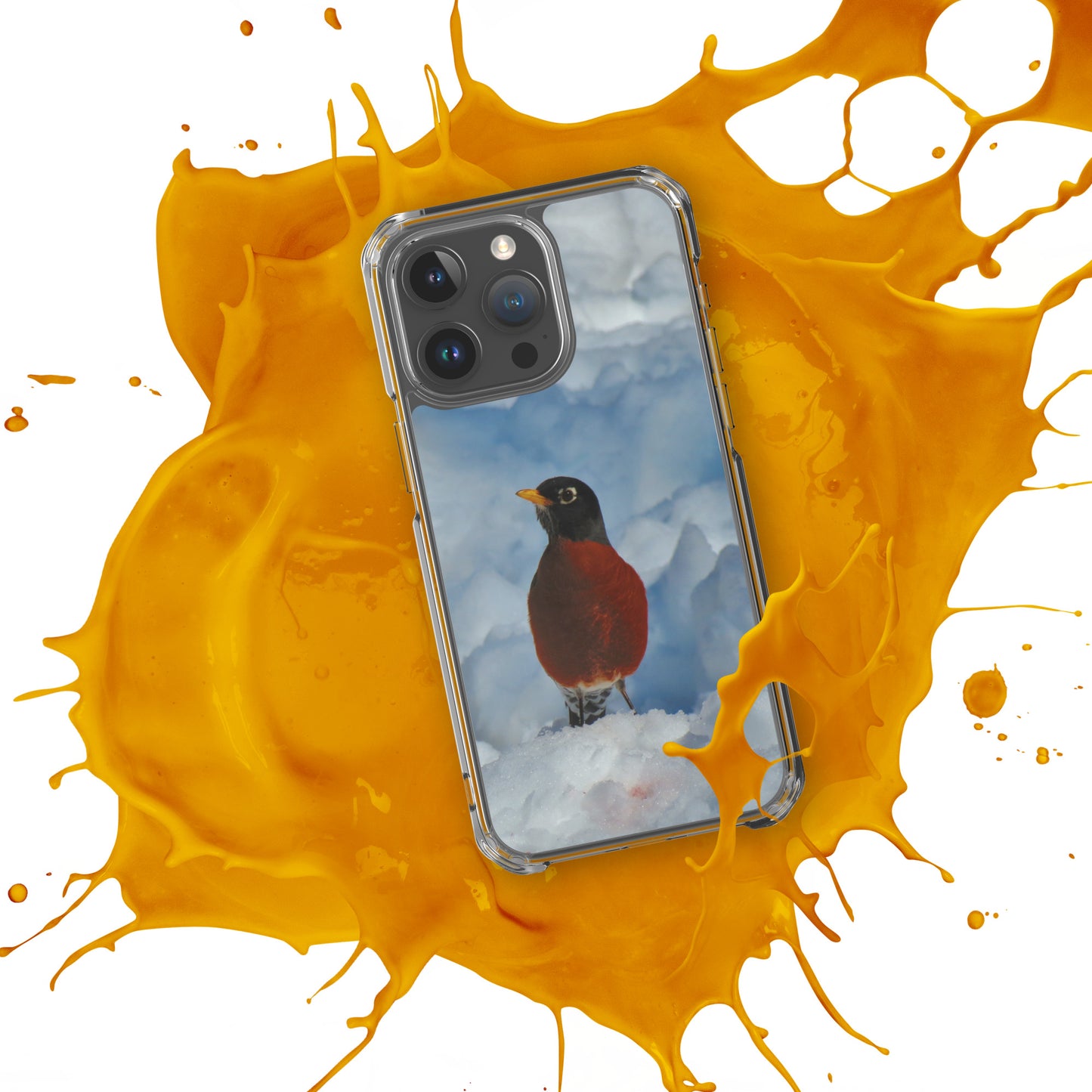 Coque transparente pour iPhone® - Winter Robin