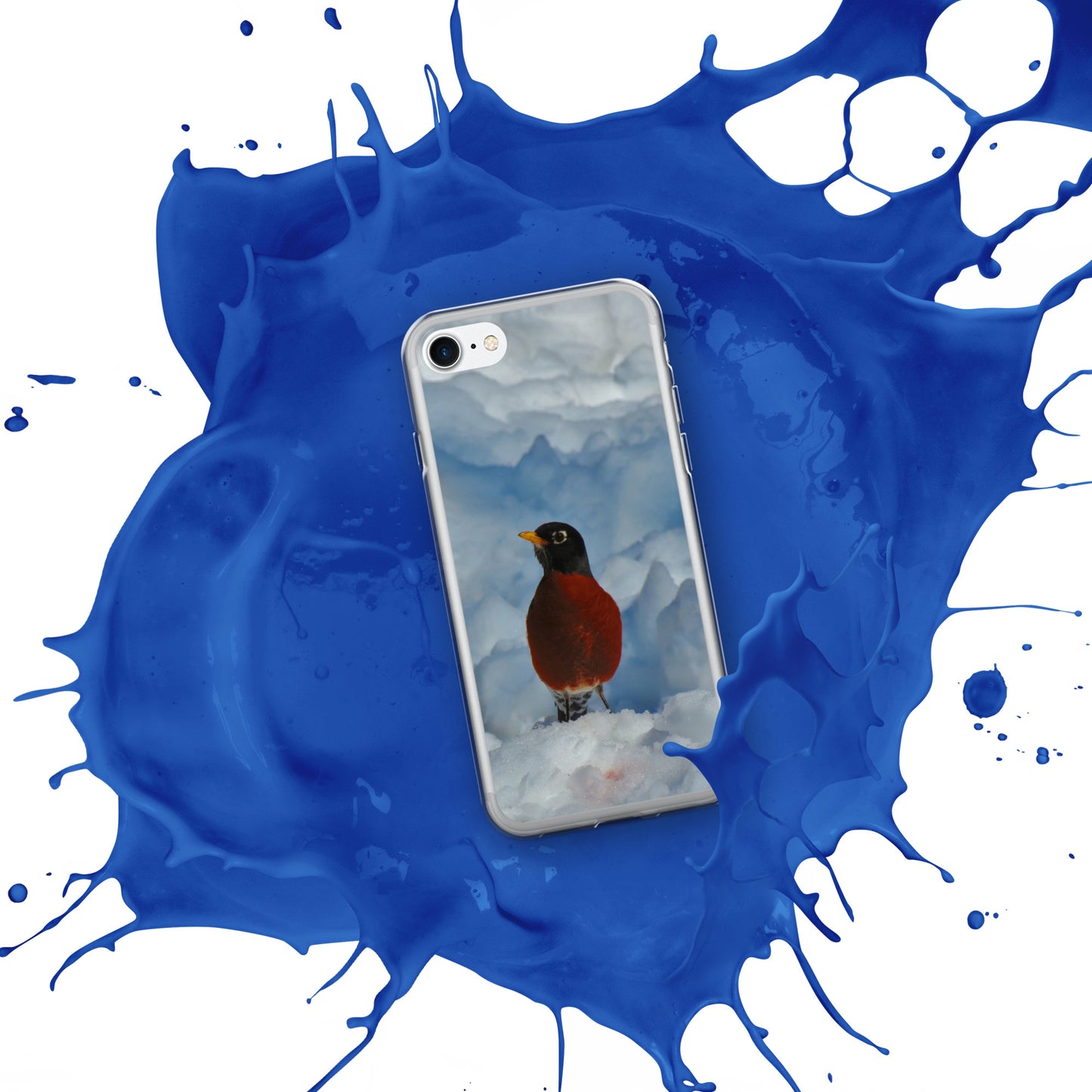 Coque transparente pour iPhone® - Winter Robin