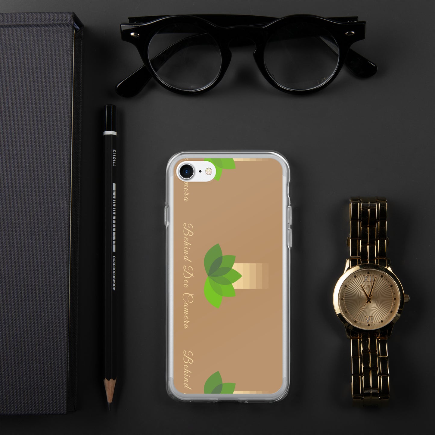 Clear Case for iPhone® - Behind Dee Camera® logo (background)