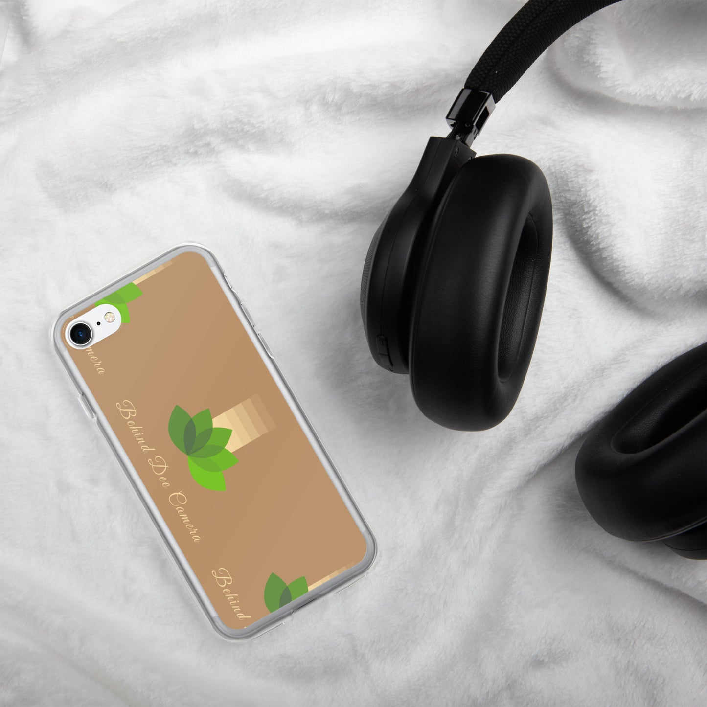 Clear Case for iPhone® - Behind Dee Camera® logo (background)