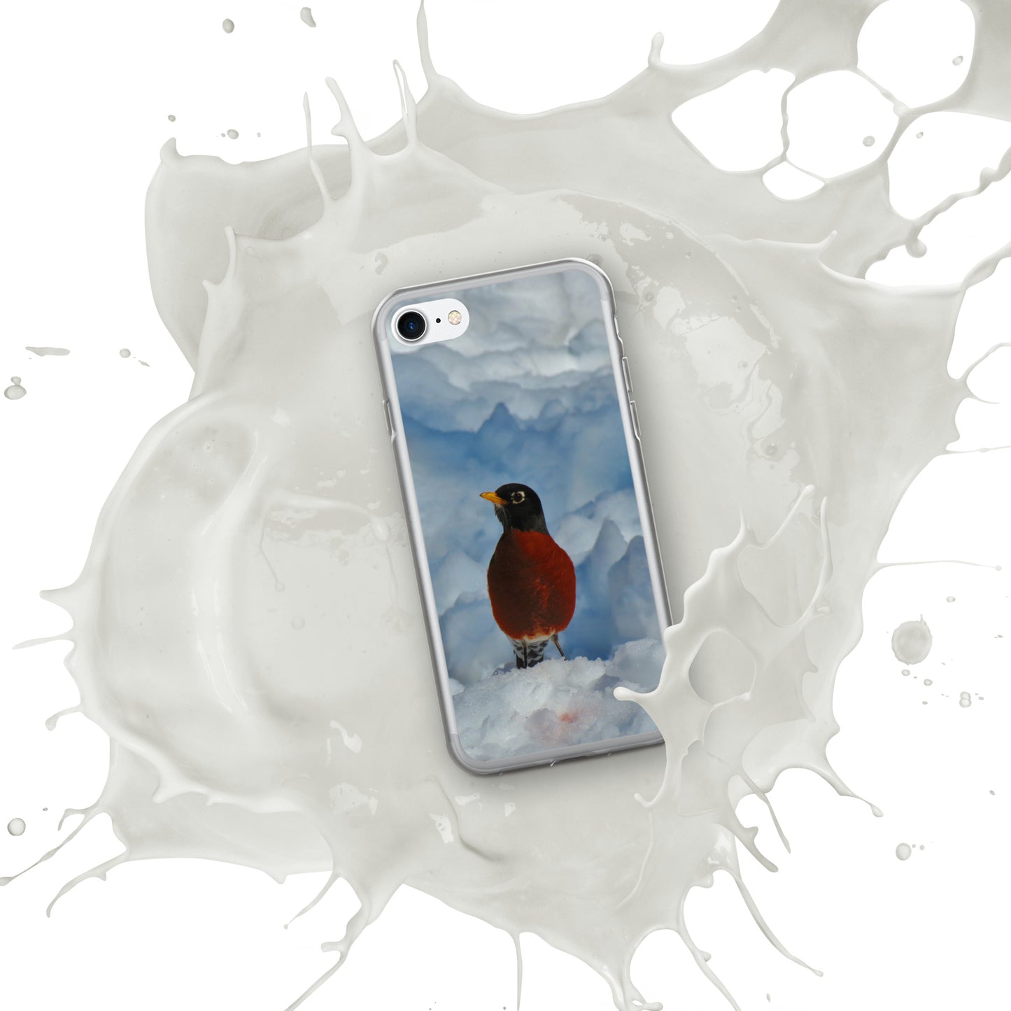 Coque transparente pour iPhone® - Winter Robin