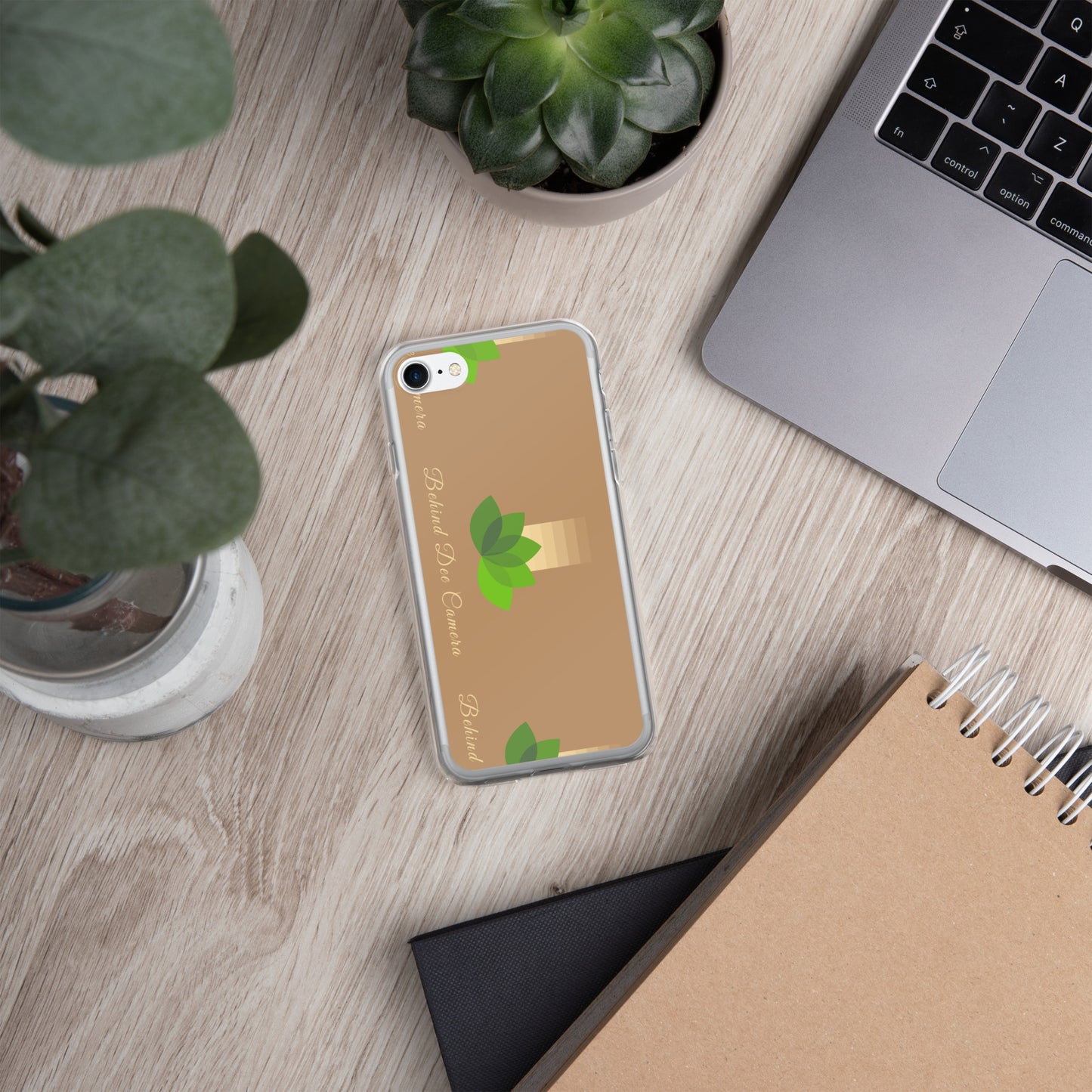Clear Case for iPhone® - Behind Dee Camera® logo (background)