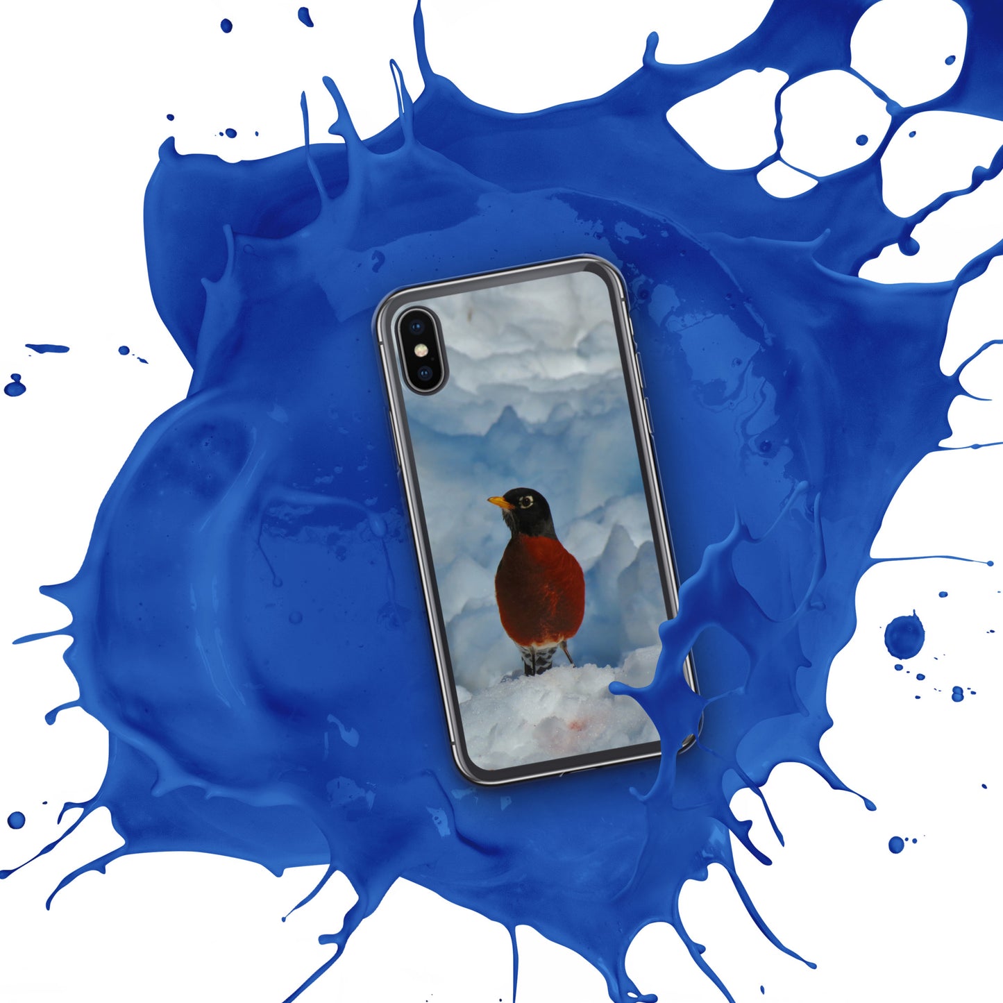 Coque transparente pour iPhone® - Winter Robin