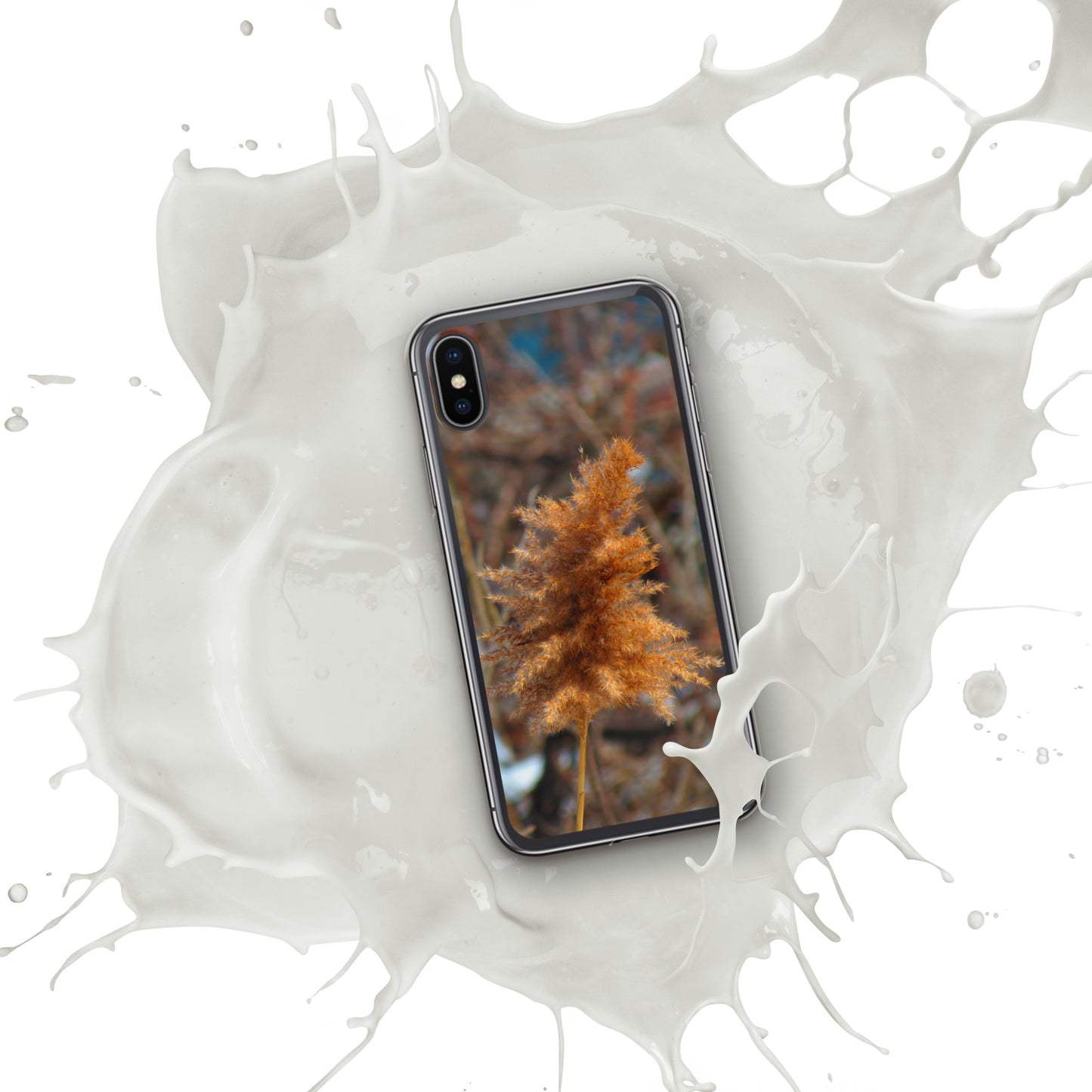 Coque transparente pour iPhone® - Feuillage d'hiver
