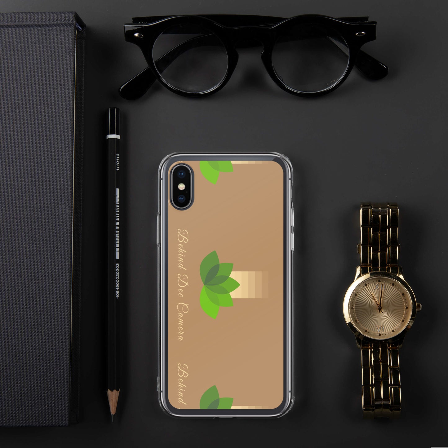 Clear Case for iPhone® - Behind Dee Camera® logo (background)