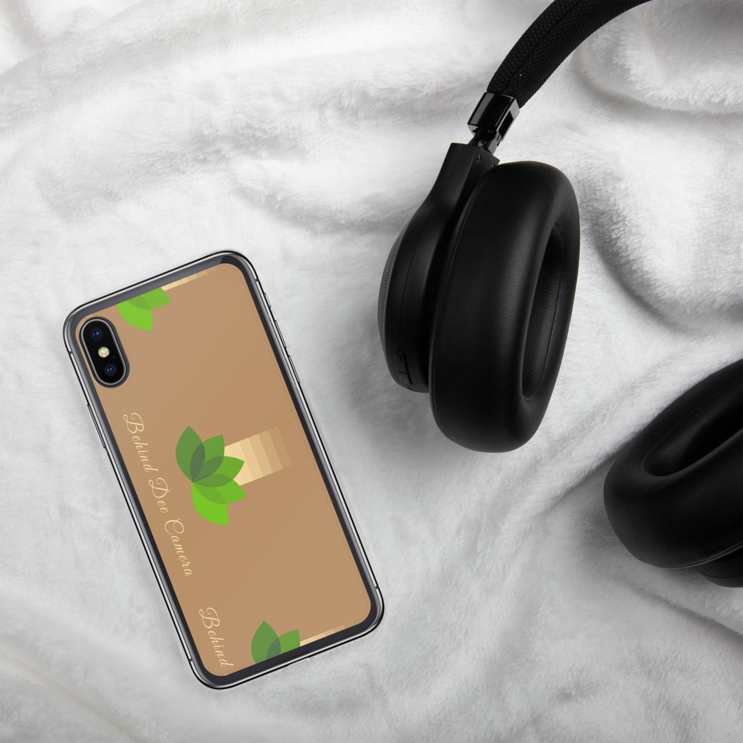 Clear Case for iPhone® - Behind Dee Camera® logo (background)