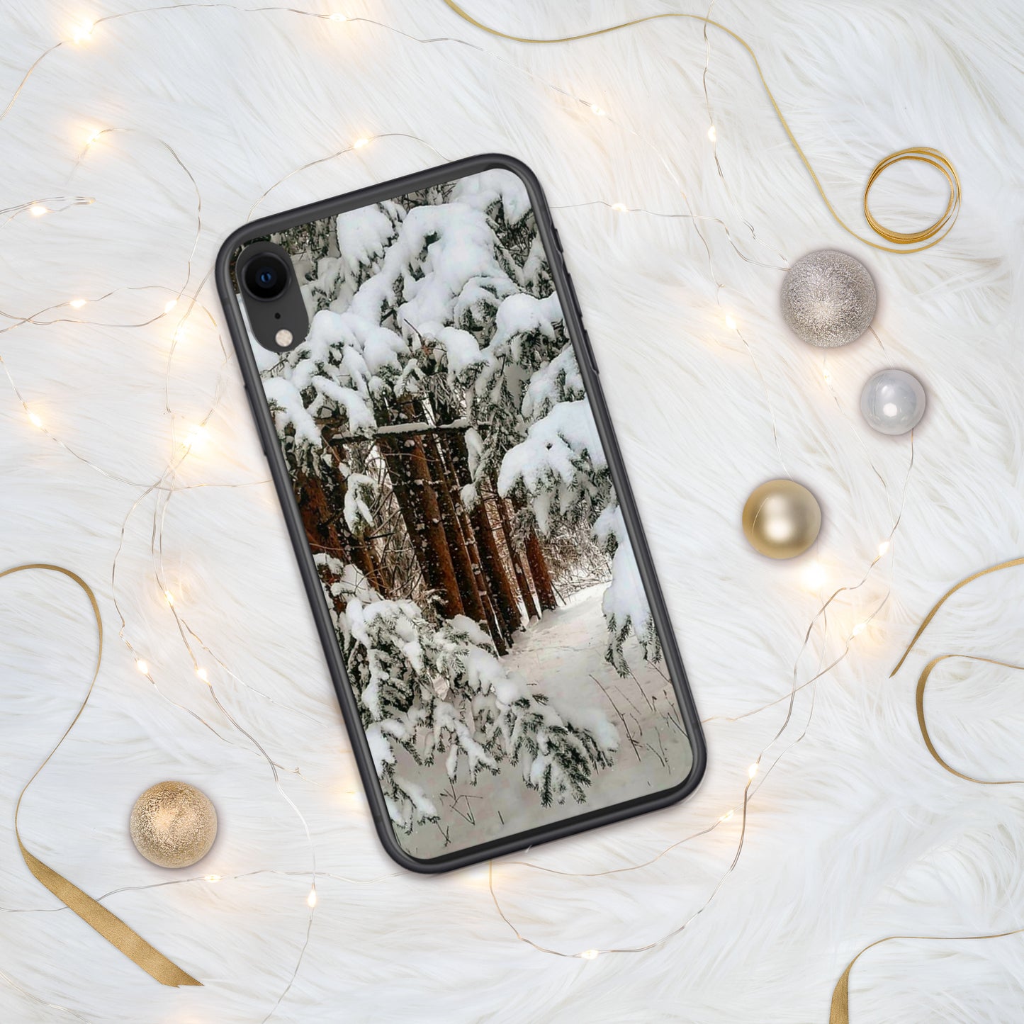Coque transparente pour iPhone® - Bois d'hiver
