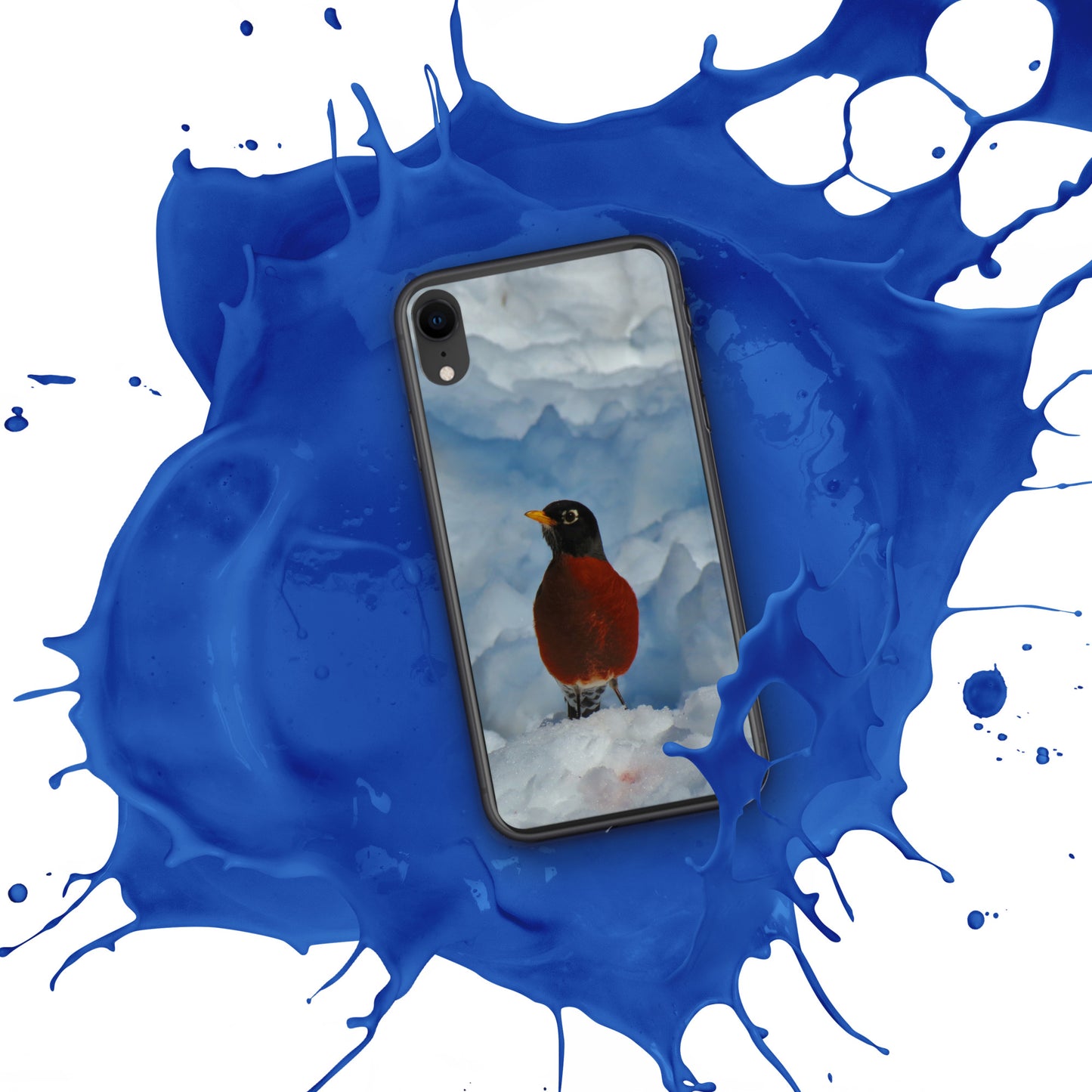Coque transparente pour iPhone® - Winter Robin