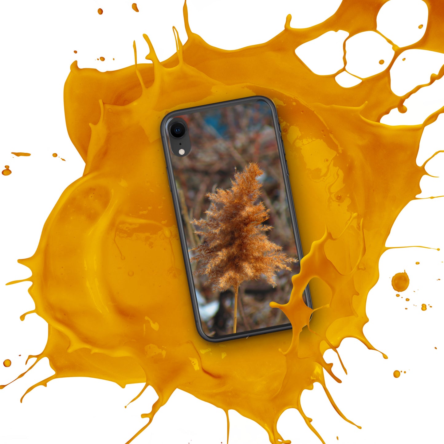 Funda transparente para iPhone® - Follaje de invierno