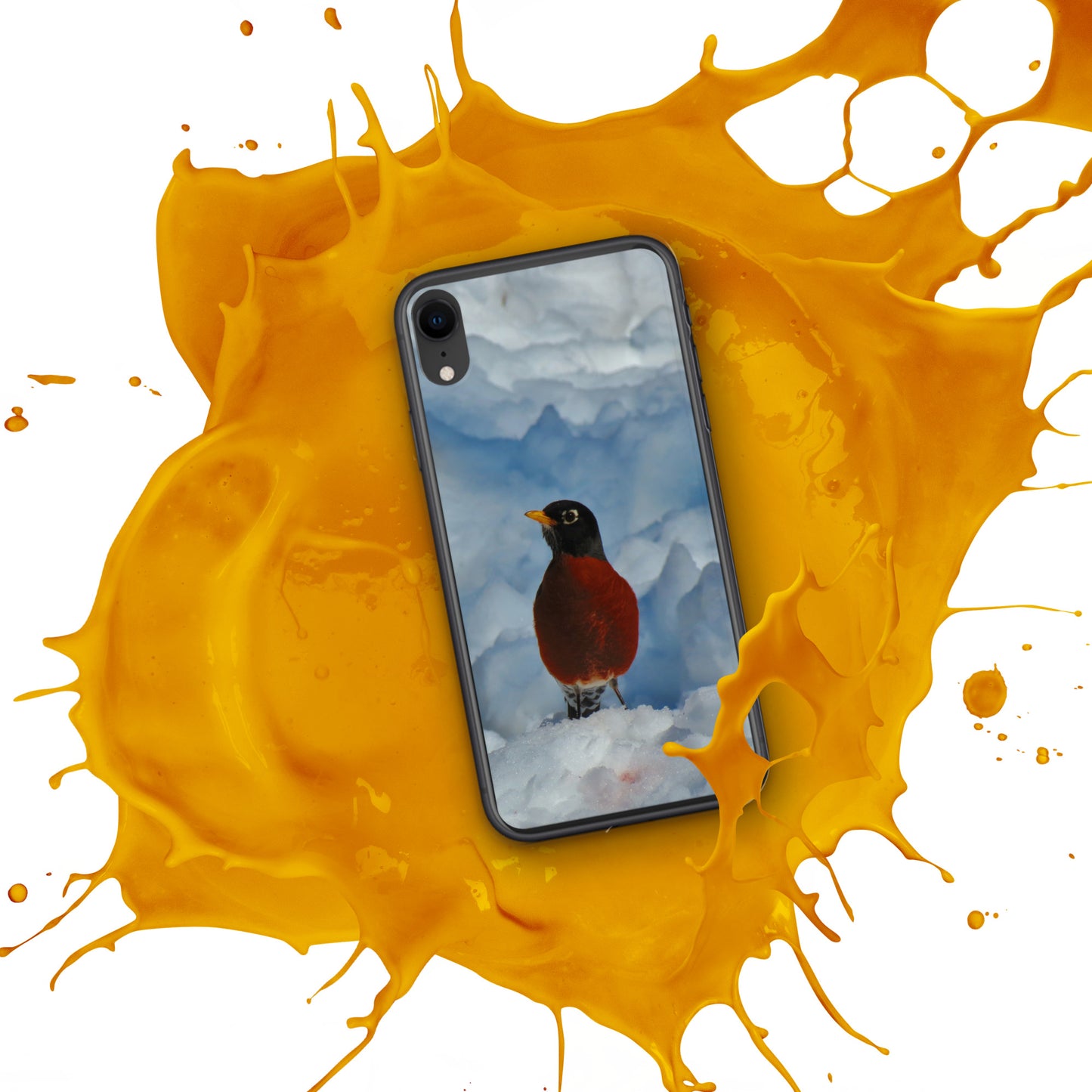 Coque transparente pour iPhone® - Winter Robin