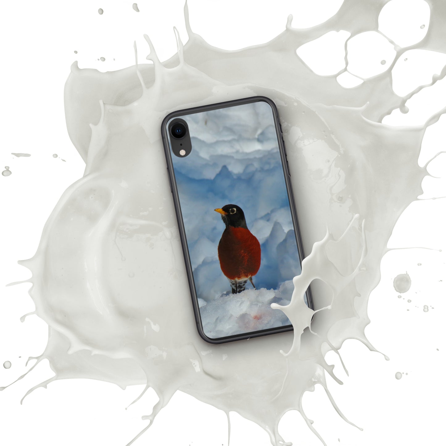 Coque transparente pour iPhone® - Winter Robin