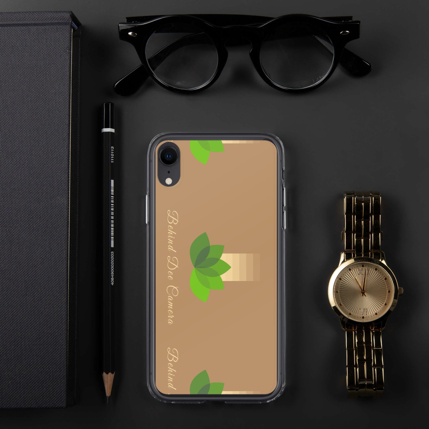 Clear Case for iPhone® - Behind Dee Camera® logo (background)