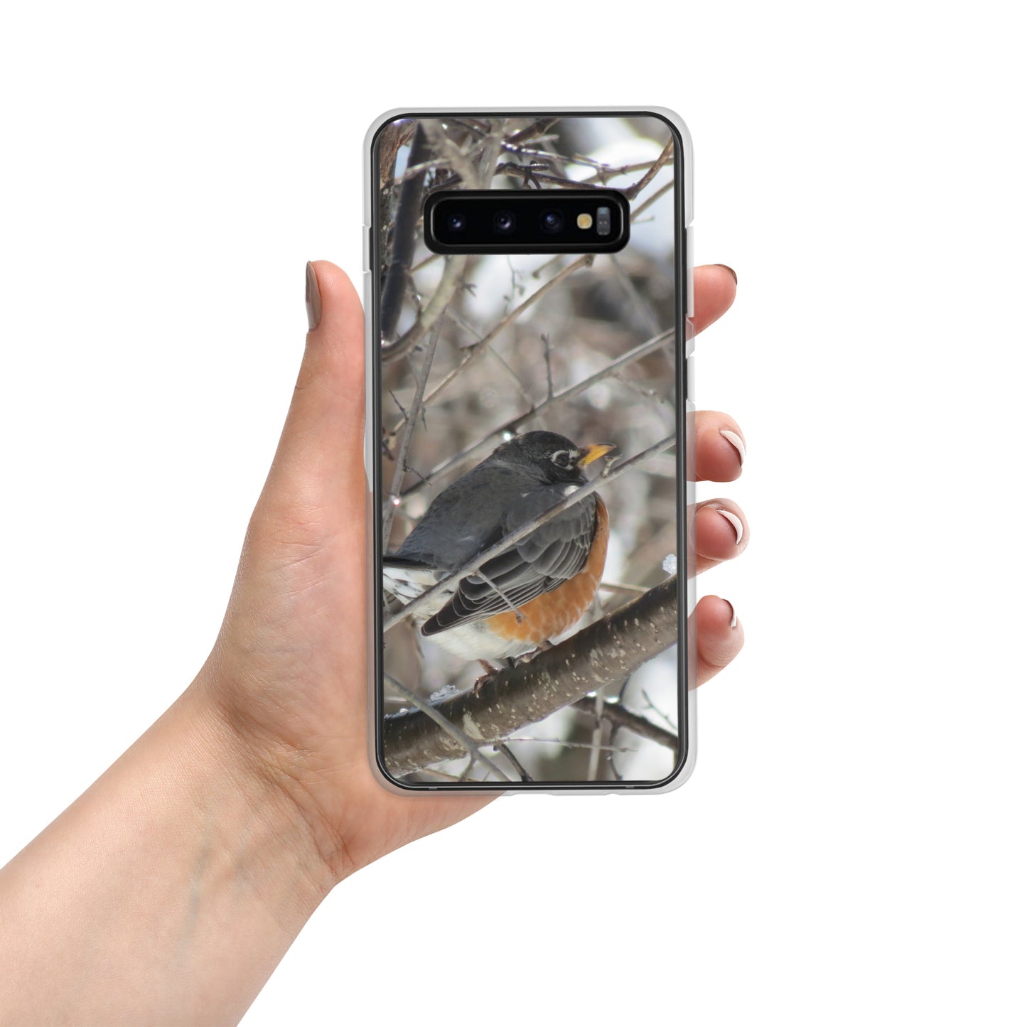 Étui transparent pour Samsung® - Snowy Robin