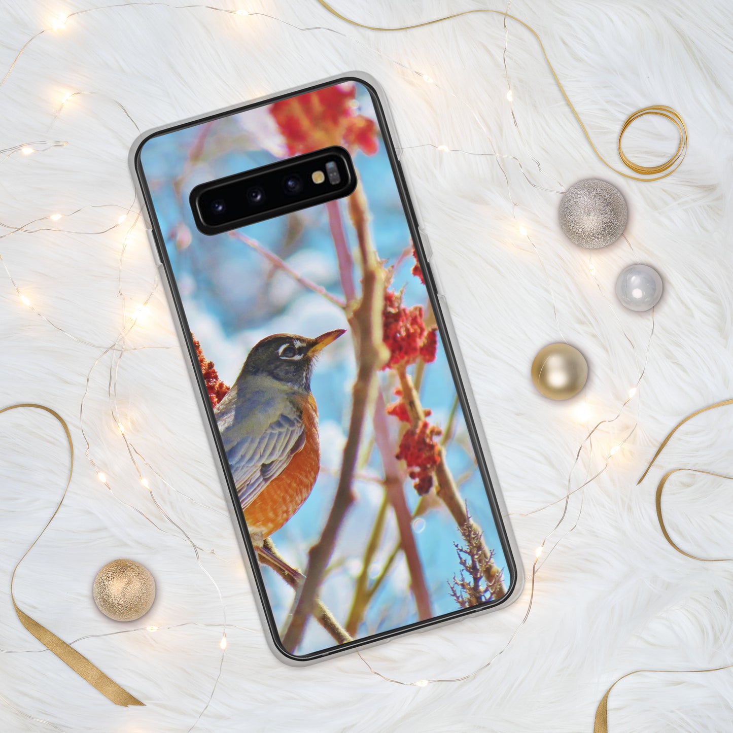 Étui transparent pour Samsung® - Robin dans l'arbre Sumac