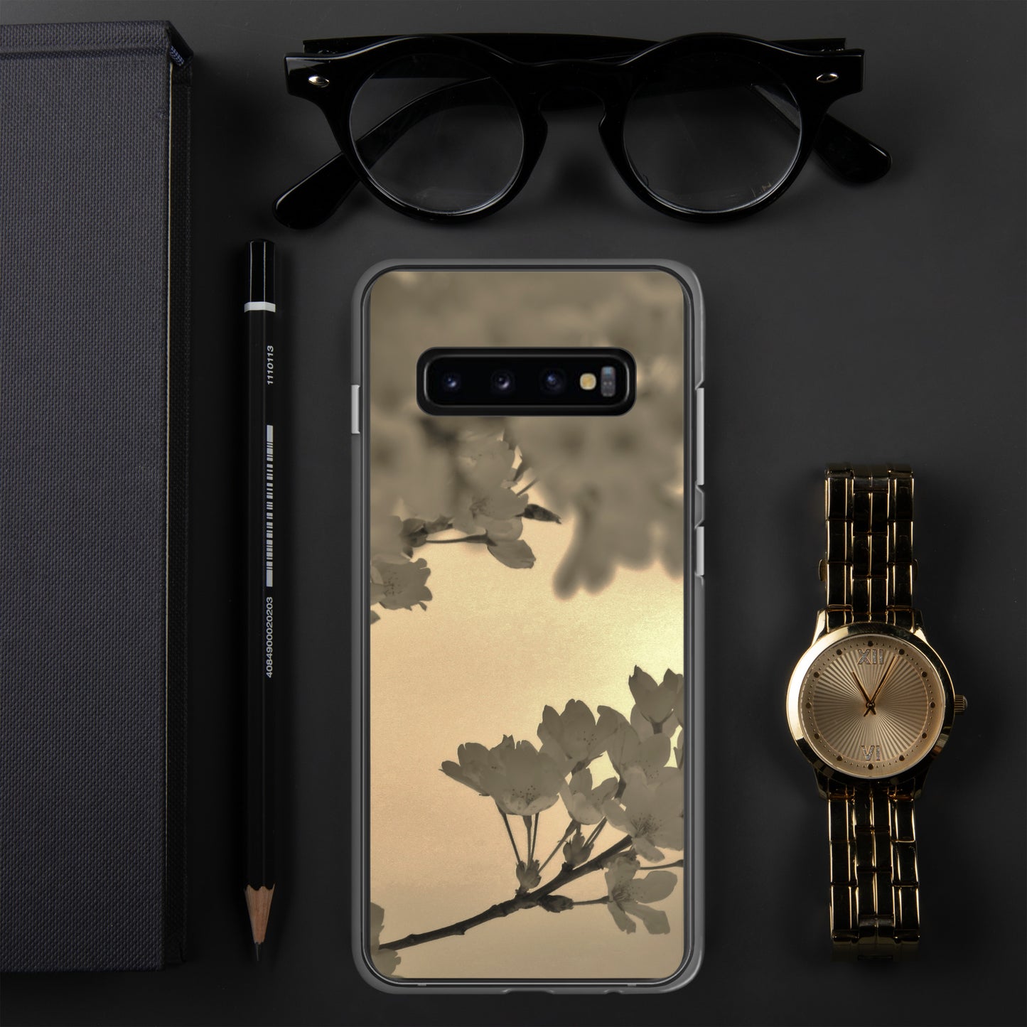 Clear Case for Samsung® - Sepia Cherry Blossoms