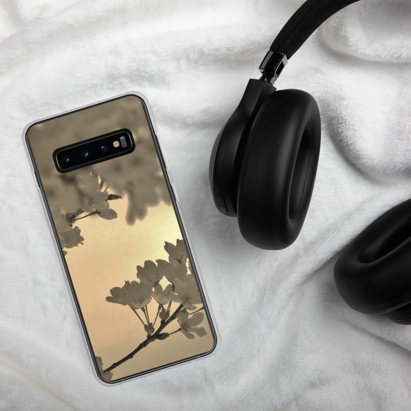 Clear Case for Samsung® - Sepia Cherry Blossoms