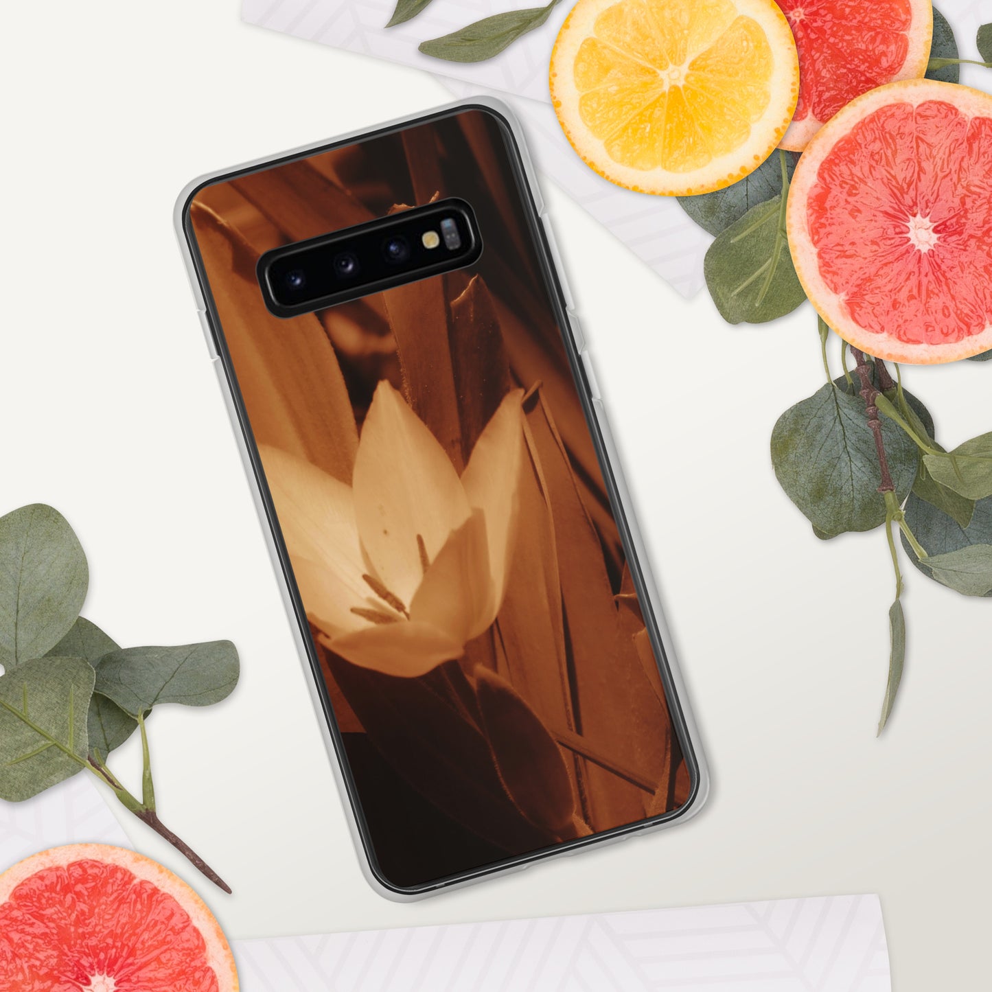Clear Case for Samsung® - Sepia Opened Tulip
