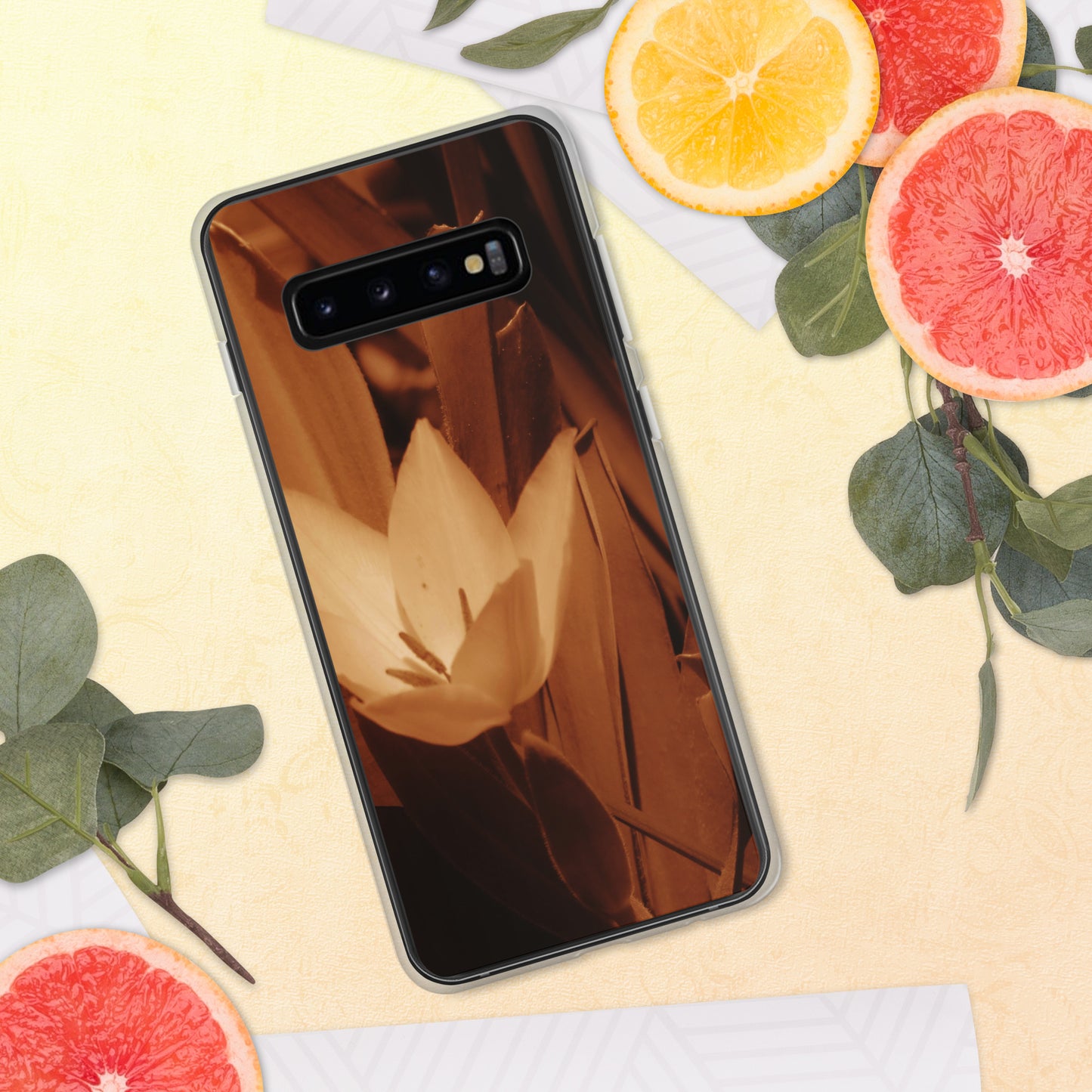 Clear Case for Samsung® - Sepia Opened Tulip