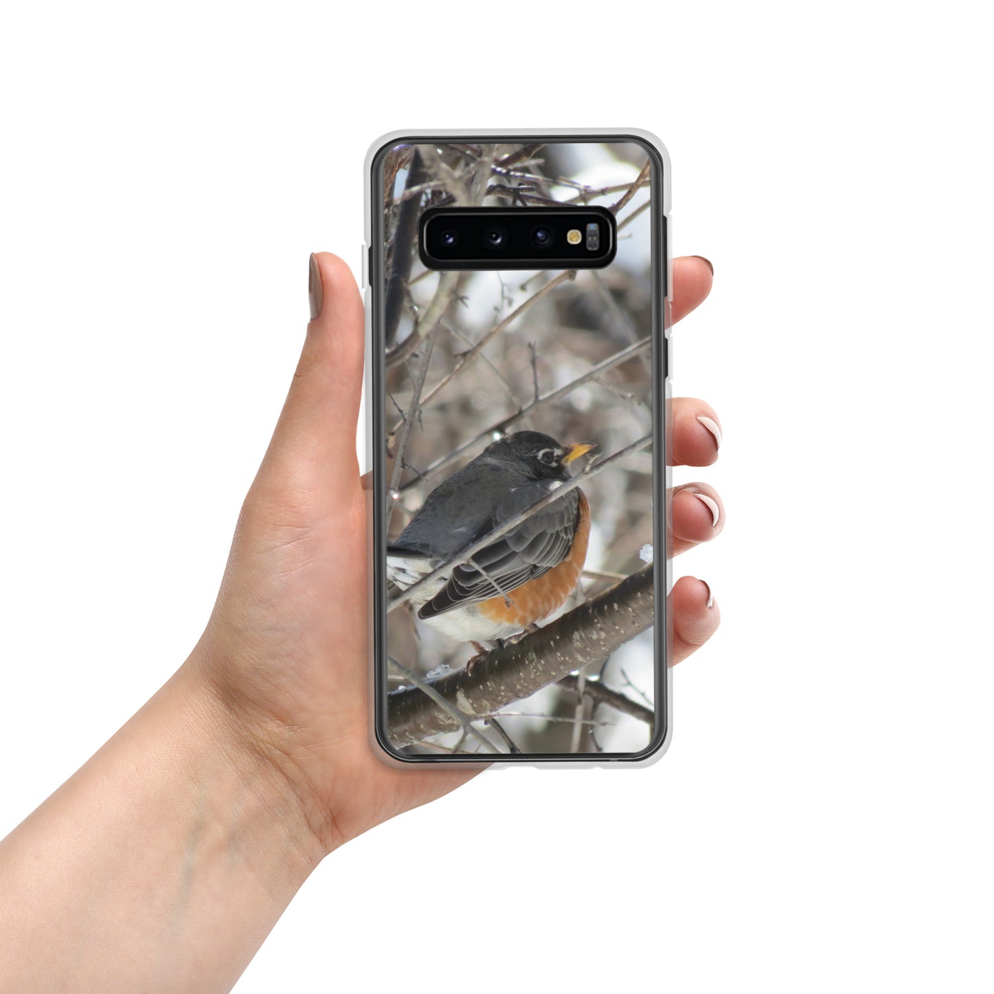 Étui transparent pour Samsung® - Snowy Robin