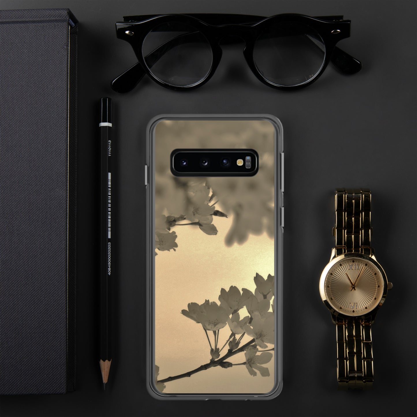 Clear Case for Samsung® - Sepia Cherry Blossoms