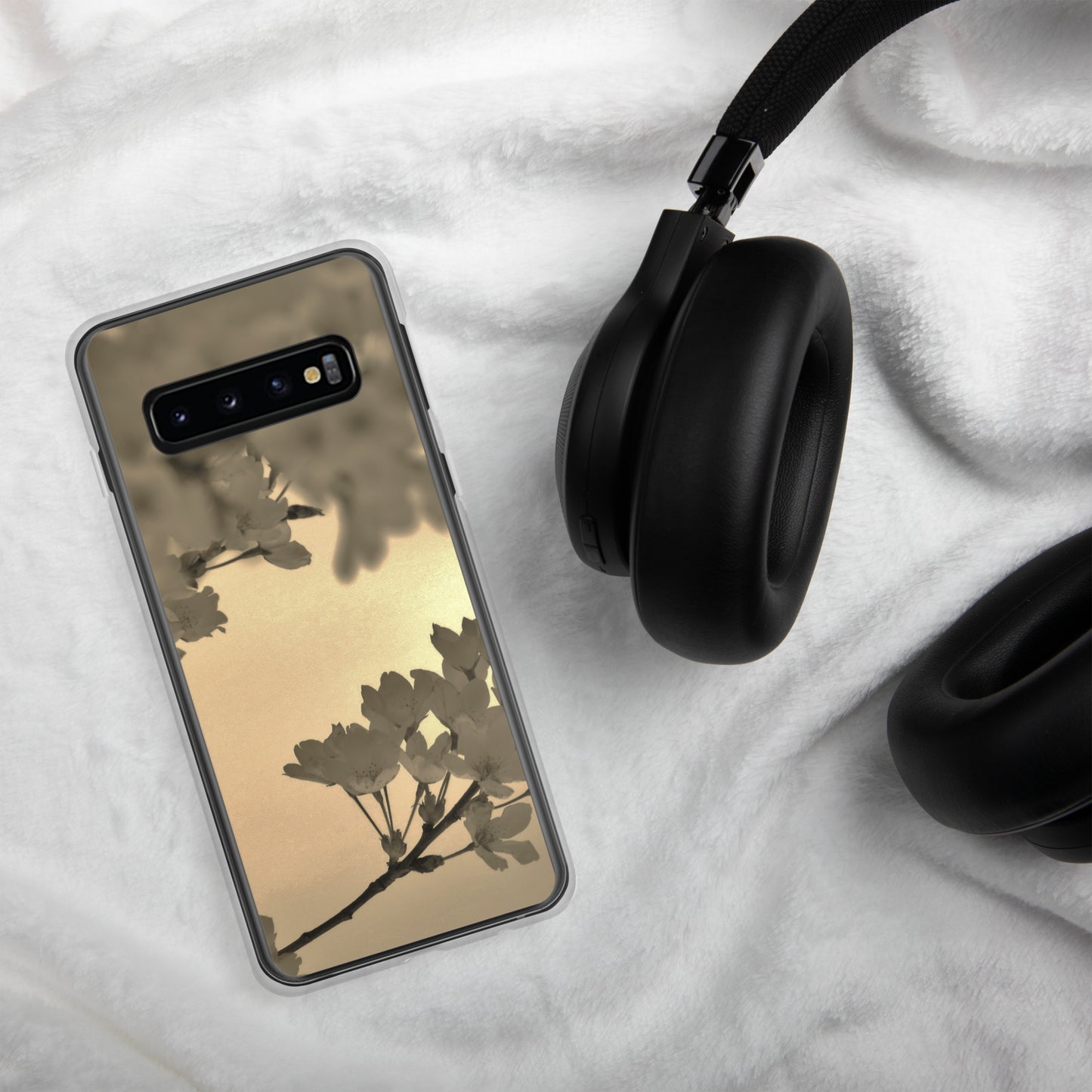 Clear Case for Samsung® - Sepia Cherry Blossoms