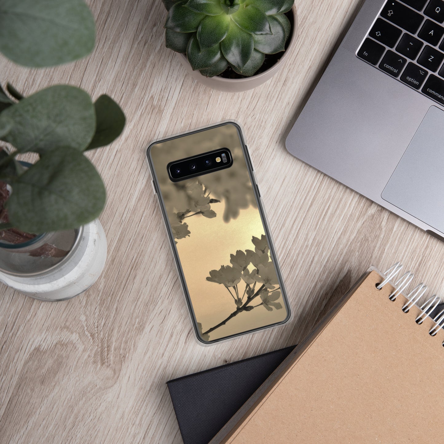Clear Case for Samsung® - Sepia Cherry Blossoms