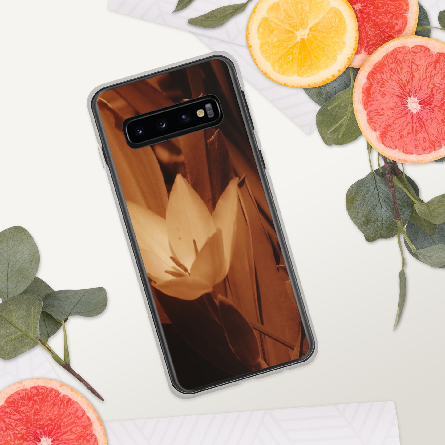 Clear Case for Samsung® - Sepia Opened Tulip
