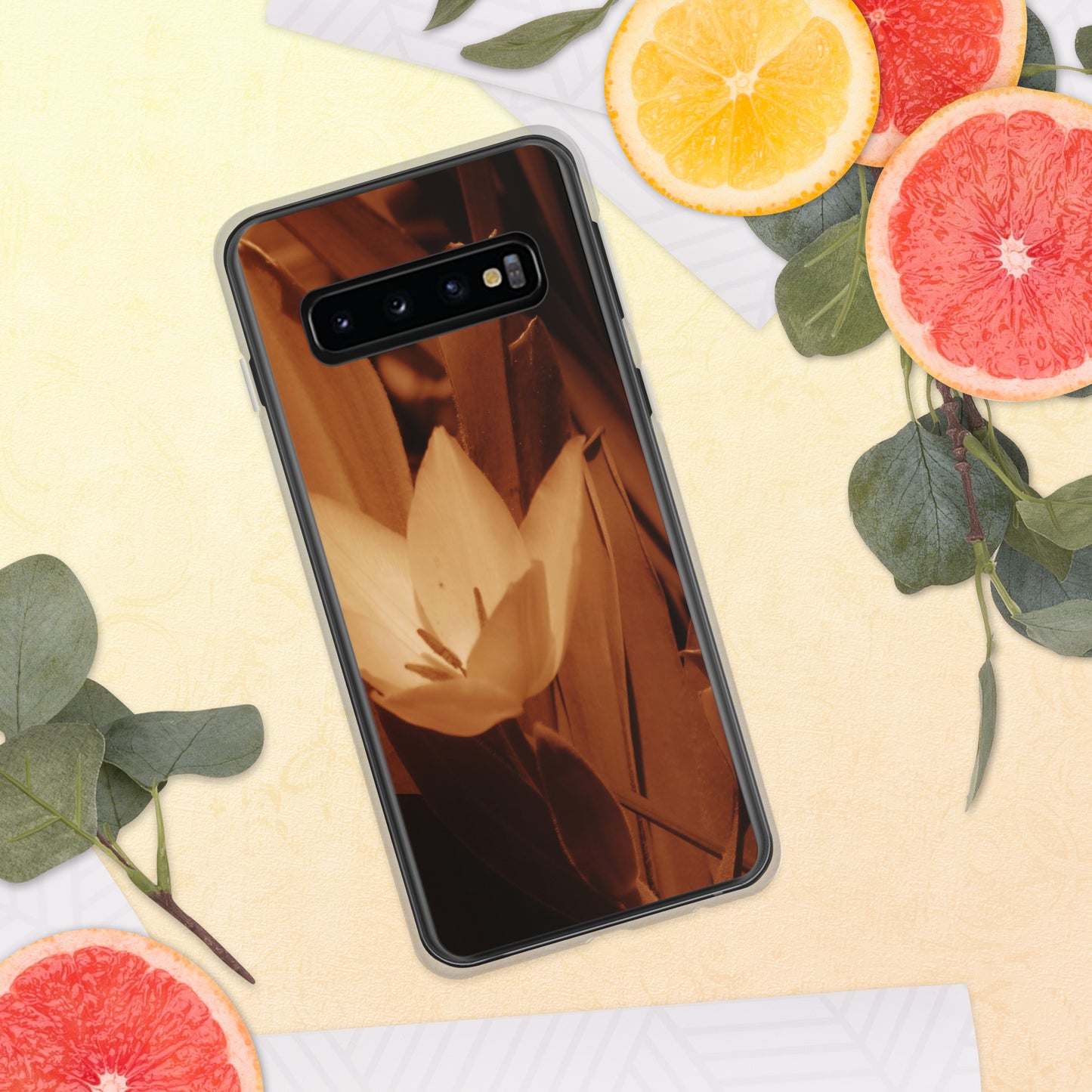 Clear Case for Samsung® - Sepia Opened Tulip