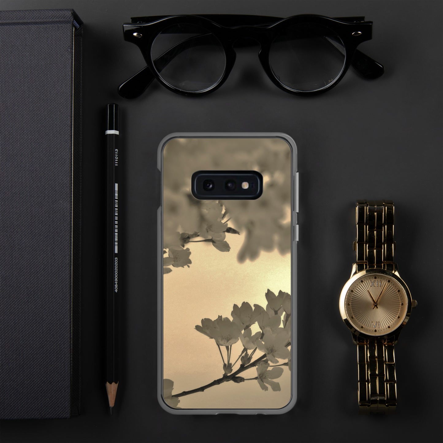 Clear Case for Samsung® - Sepia Cherry Blossoms