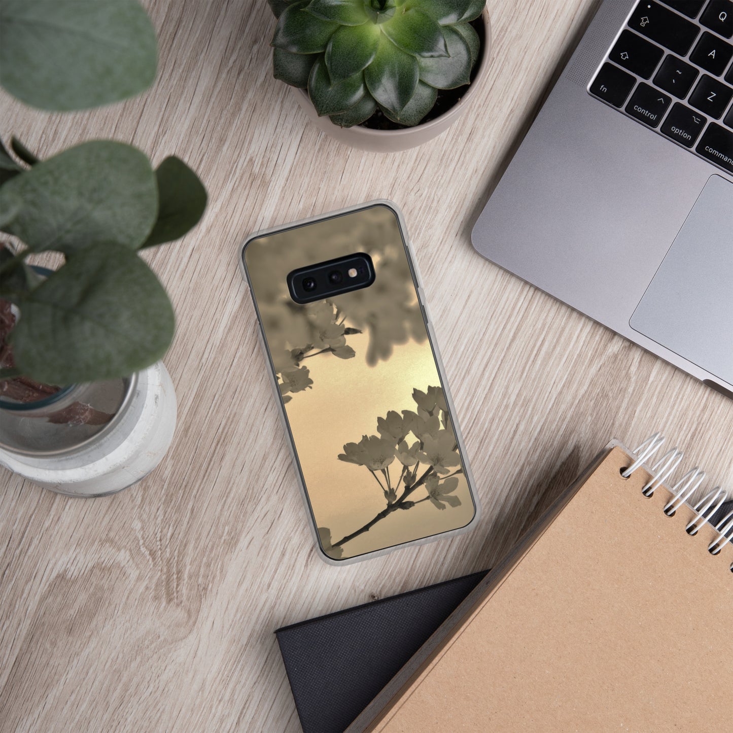 Clear Case for Samsung® - Sepia Cherry Blossoms