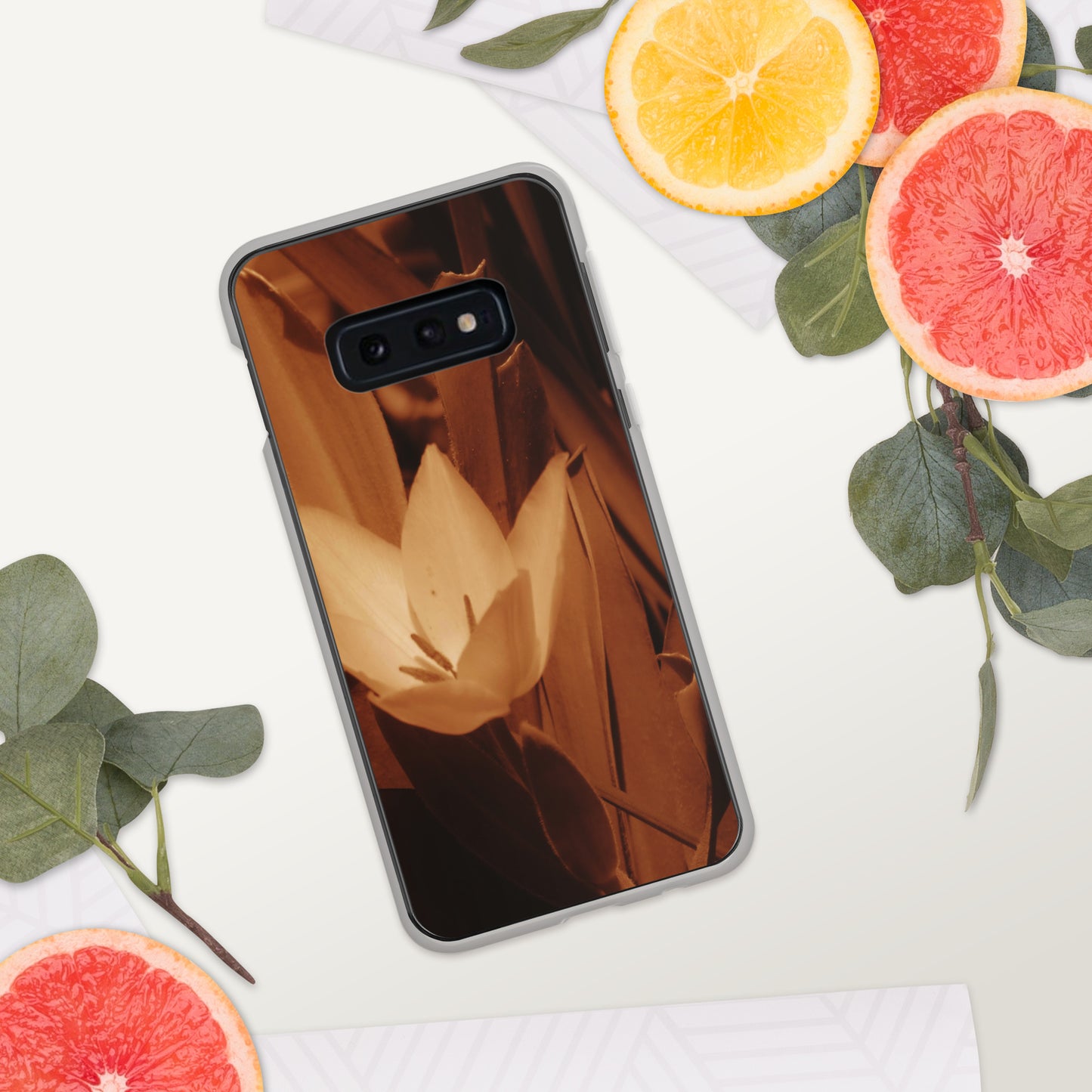 Clear Case for Samsung® - Sepia Opened Tulip
