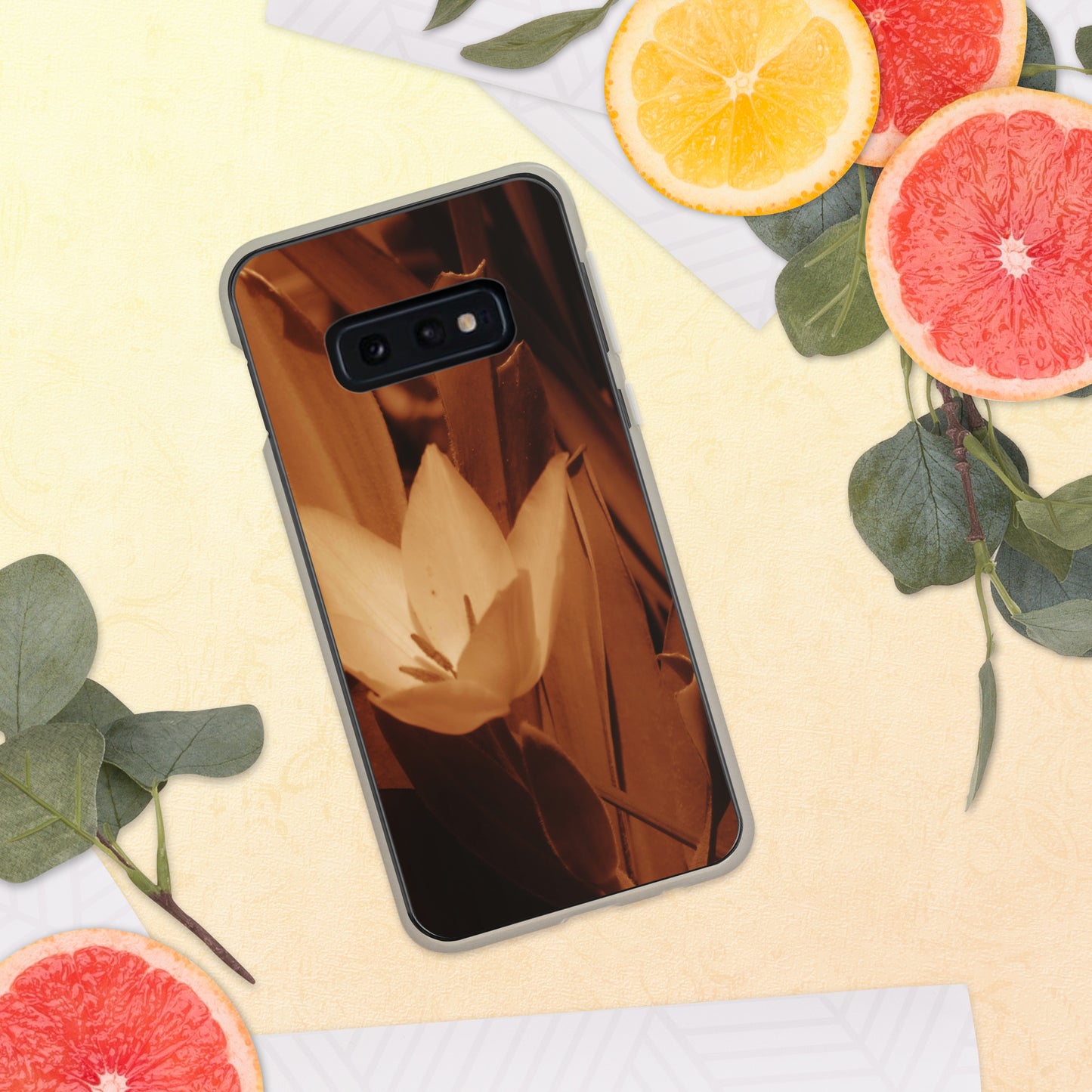 Clear Case for Samsung® - Sepia Opened Tulip