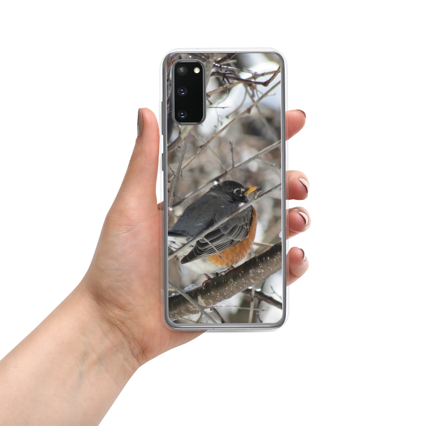 Étui transparent pour Samsung® - Snowy Robin