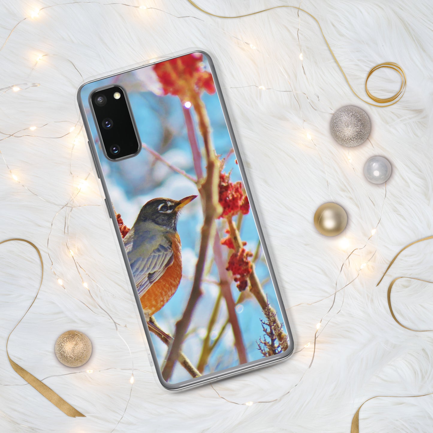 Étui transparent pour Samsung® - Robin dans l'arbre Sumac