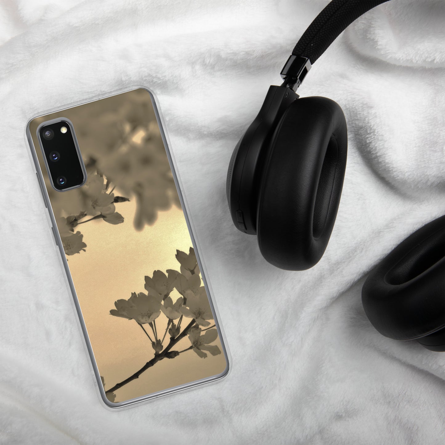 Clear Case for Samsung® - Sepia Cherry Blossoms