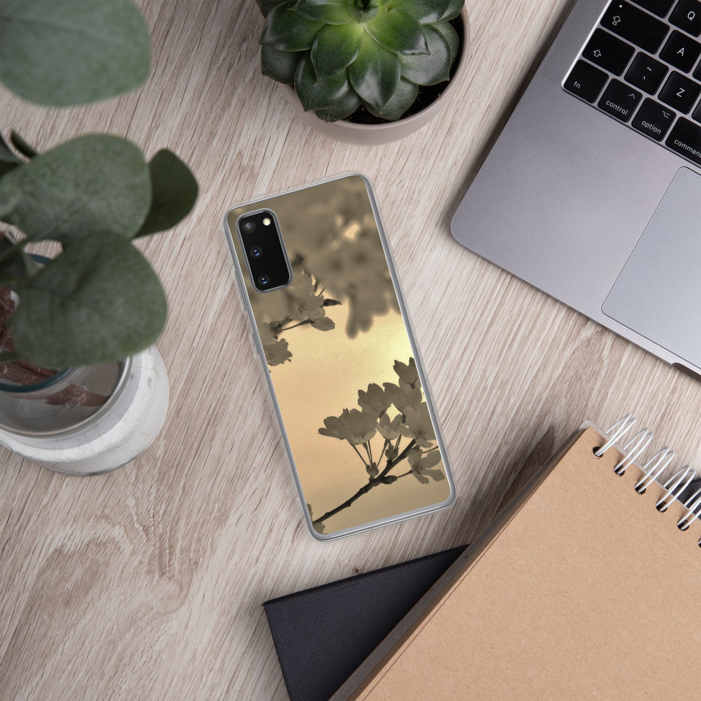 Clear Case for Samsung® - Sepia Cherry Blossoms