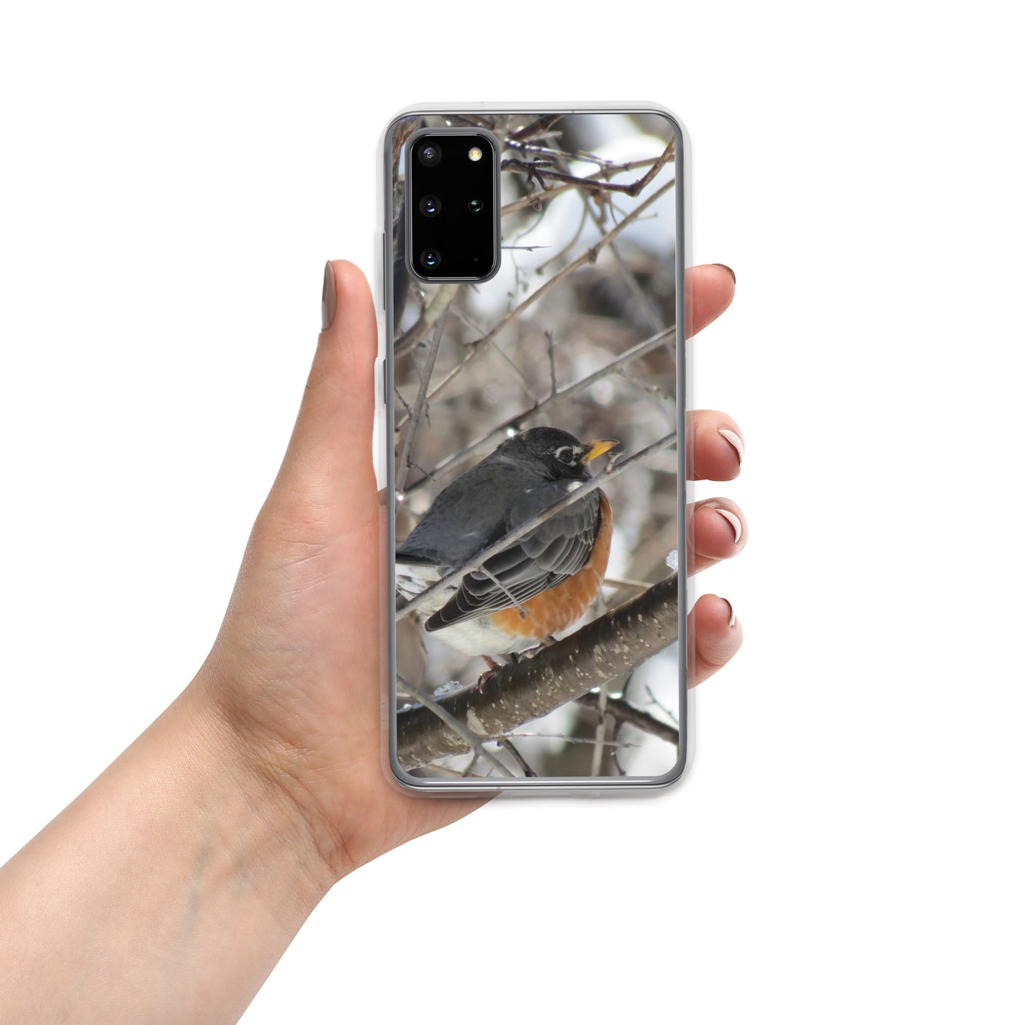 Étui transparent pour Samsung® - Snowy Robin