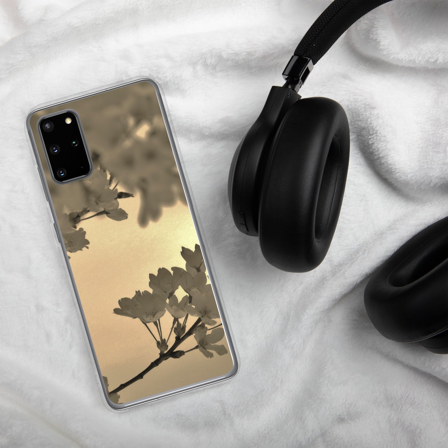 Clear Case for Samsung® - Sepia Cherry Blossoms