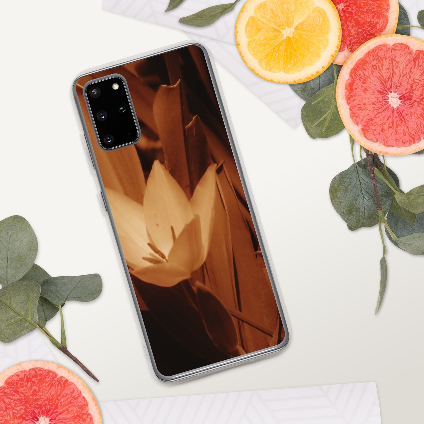 Clear Case for Samsung® - Sepia Opened Tulip
