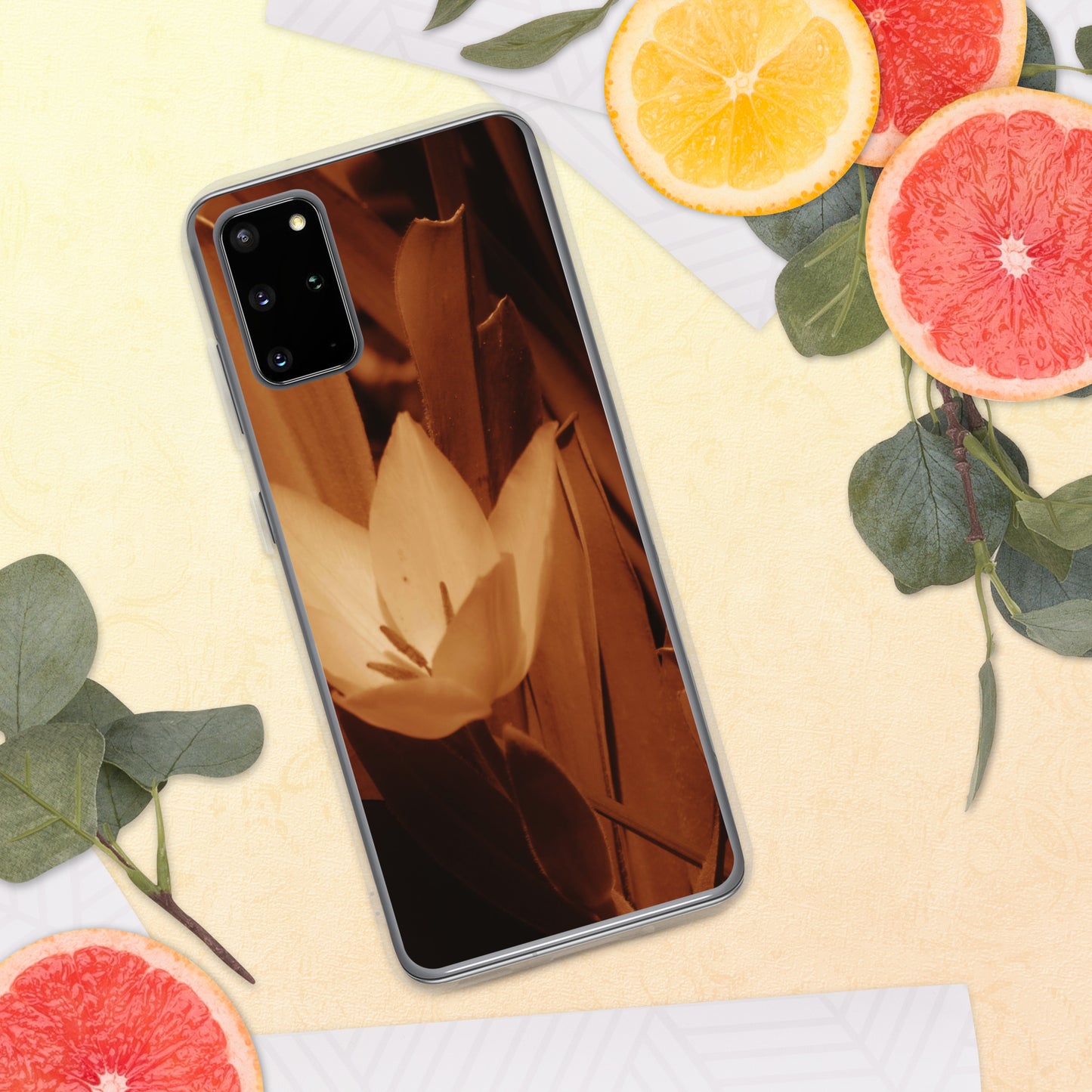 Clear Case for Samsung® - Sepia Opened Tulip
