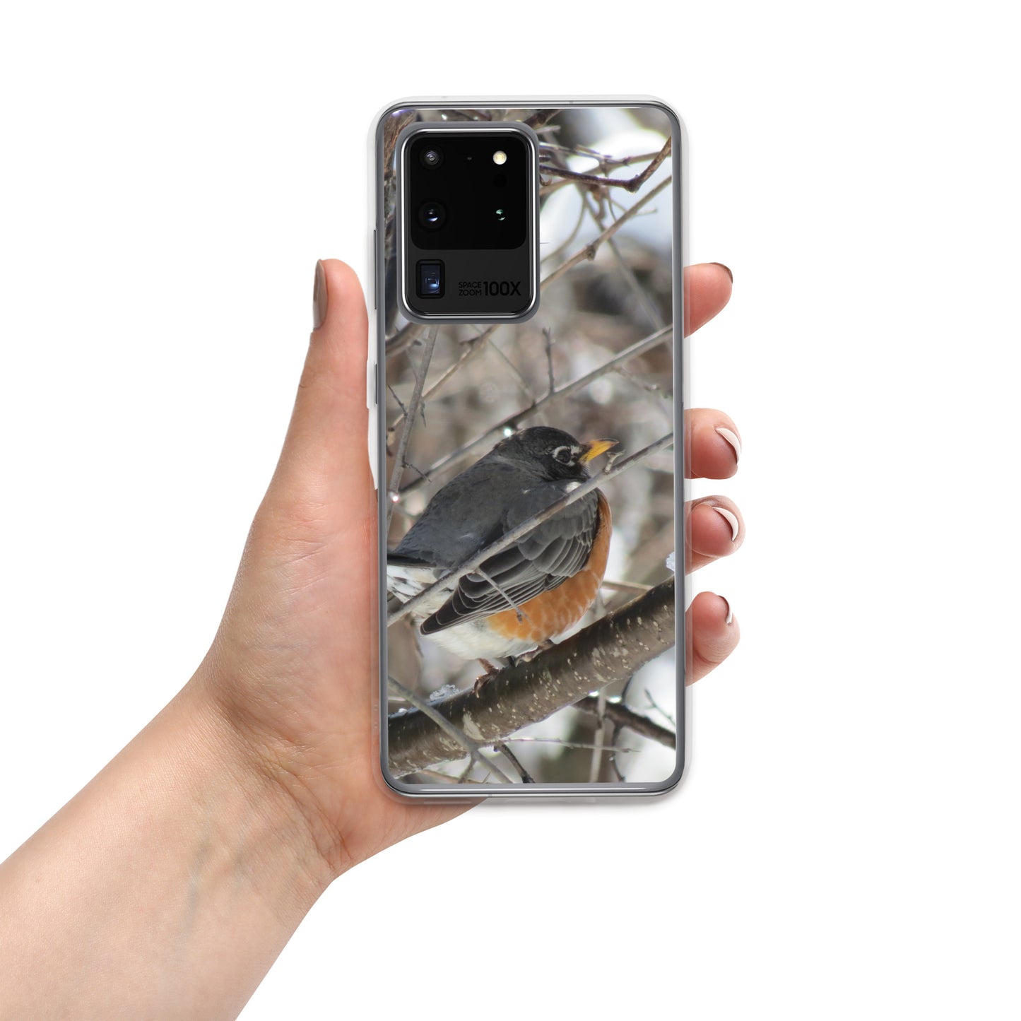 Étui transparent pour Samsung® - Snowy Robin